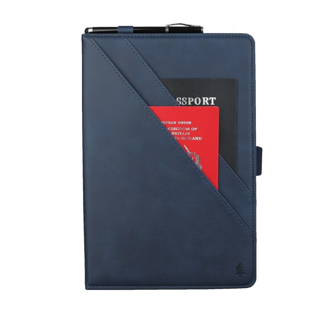 Samsung Tab S5e Case PU Leather With Pen Slot - Blue