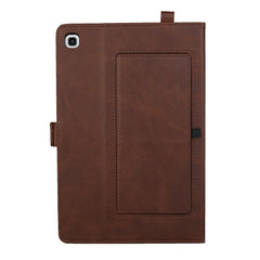 Samsung Tab S5e Case PU Leather with Pen Slot - Dark Brown