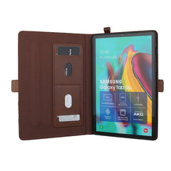 Samsung Tab S5e Case PU Leather with Pen Slot - Dark Brown