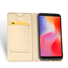 Xiaomi Redmi 6A Case With PU Leather Made With PU leather - Gold