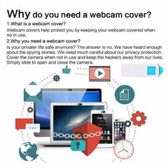 WebCam Cover Camera Cover for Desktop, Laptop, Tablet, Phones