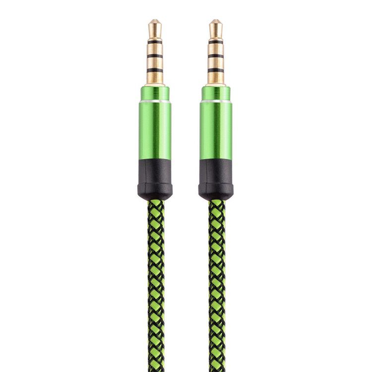 Aux Cable Gold-Plated 3.5 mm Stereo Audio 1.5M - Green