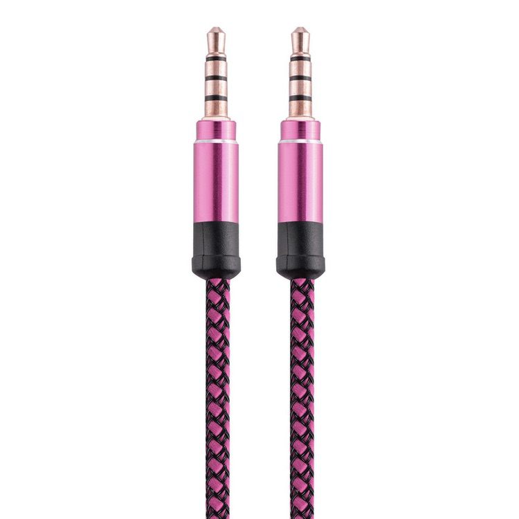 Aux Cable Gold-Plated 3.5 mm Stereo Audio 1.5M - Purple