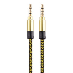 Aux Cable Gold-Plated 3.5 mm Stereo Audio 1.5M - Yellow