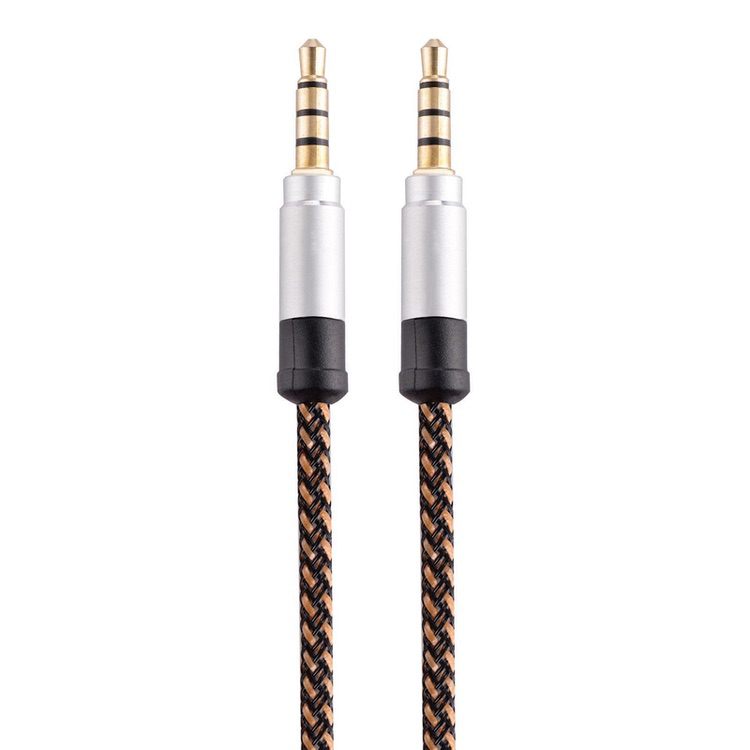 Aux Cable Gold-Plated 3.5 mm Stereo Audio 3M - Brown