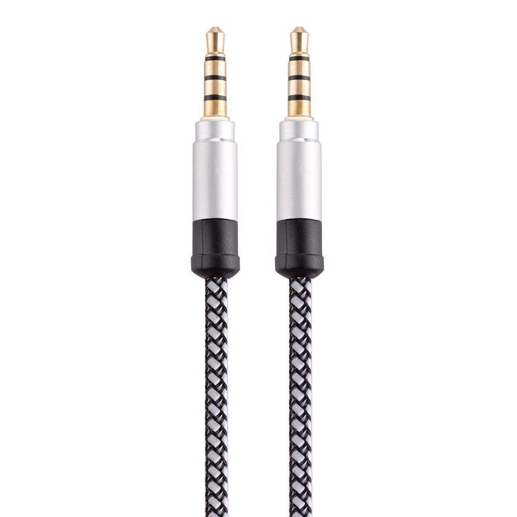 Aux Cable Gold-Plated 3.5 mm Stereo Audio 3M - White