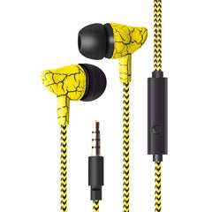 Earphone Wired Headset Super Bass Sound With Mic - Yellow