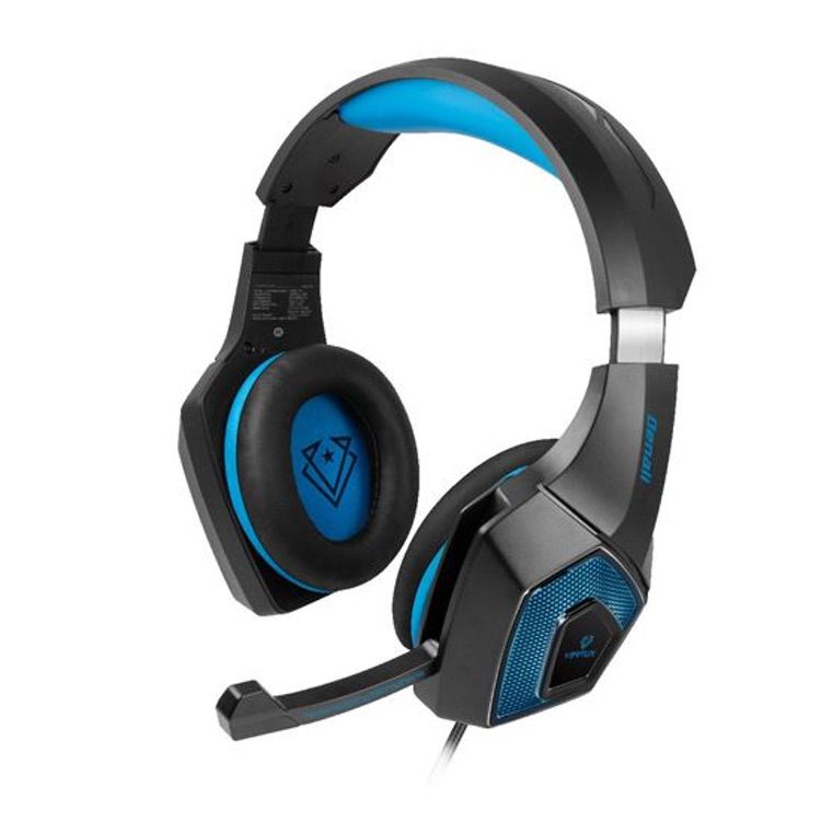 Gaming Headphones Wired High Fidelity Surround Sound VERTUX - Blue