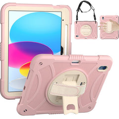 iPad 10 2022 Case Shockproof With Pen Slot & Shoulder Strap - Pink