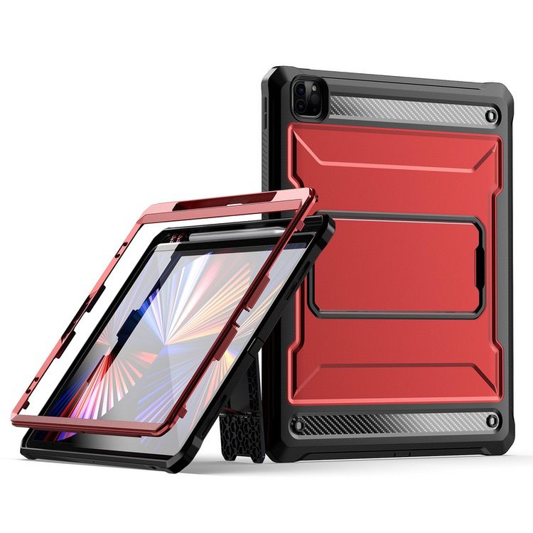 iPad Pro 12.9 2022/2021/2020/2018 Case Shockproof - Red