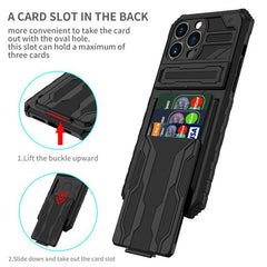 iPhone 13 Pro Max Case Armor With Card Slots - Black