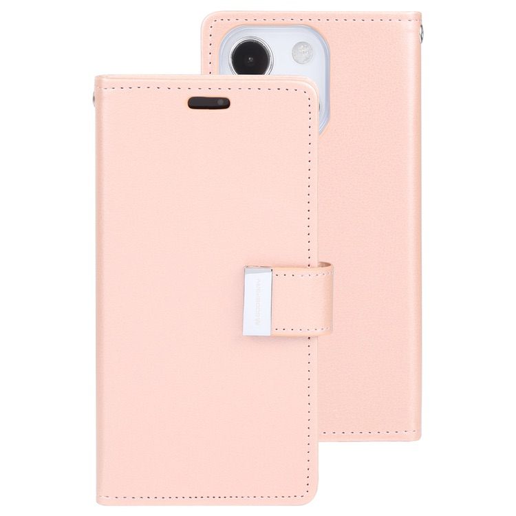 iPhone 14 Case MERCURY GOOSPERY Rich Diary - Rose Gold