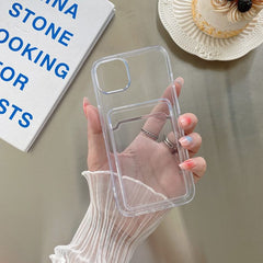 iPhone 14 Pro Case Wallet Designed with One Card Slot - Clear