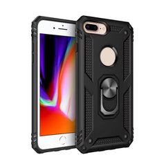 iPhone 8 Plus / iPhone 7 Plus Case with Metal Ring holder - Black