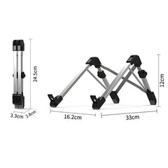 Laptop Height Extender Holder Stand Folding Portable Aluminum Alloy - Black