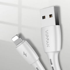 Lightning Cable 2M VIPFAN USB 3A Fast Charge - White