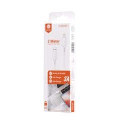 Lightning Cable 2M VIPFAN USB 3A Fast Charge - White