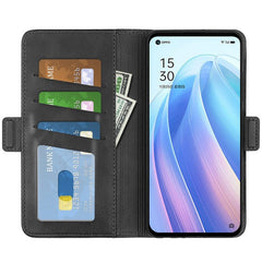 OPPO Find X5 Lite Case Made With PU Leather and TPU - Black