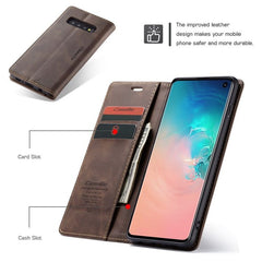 Samsung Galaxy S10 Case CASEME Protective Wallet - Coffee