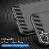 Samsung Galaxy S23 Plus 5G Case Brushed Texture Carbon Fiber TPU - Black