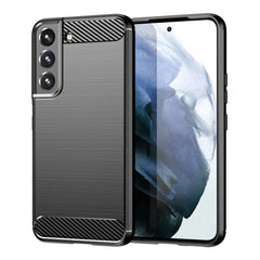 Samsung Galaxy S23 Plus 5G Case Brushed Texture Carbon Fiber TPU - Black