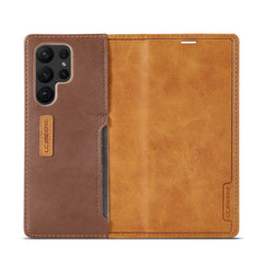 Samsung Galaxy S23 Ultra 5G Case LC.IMEEKE Secure Flip - Brown