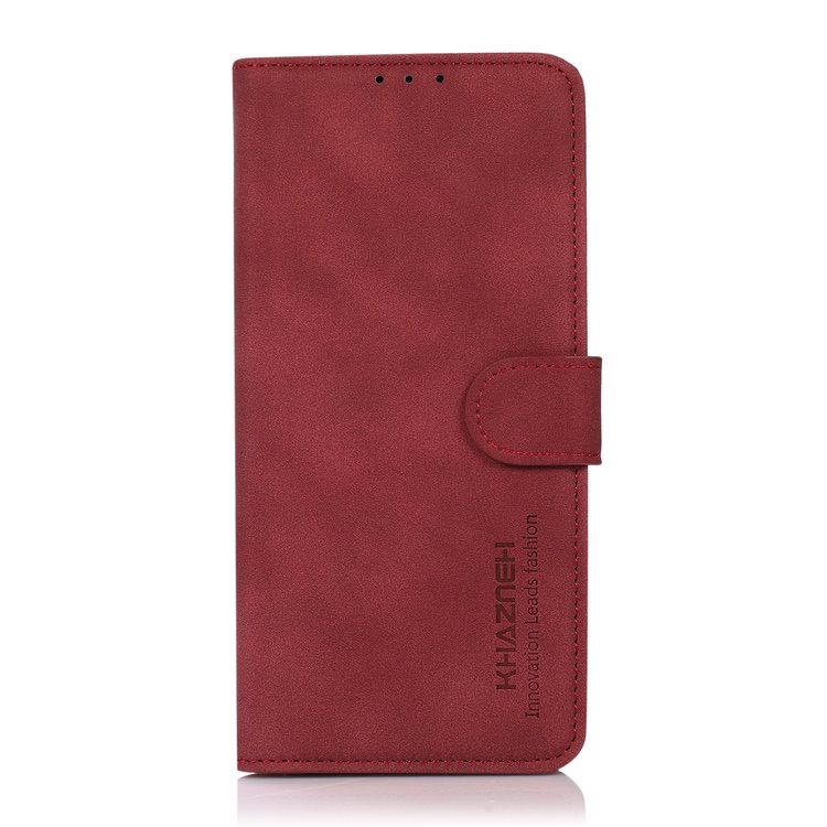 Samsung Galaxy S23 Ultra 5G Case Matte Texture Secure Flip Wallet - Red