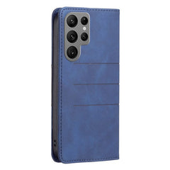 Samsung Galaxy S23 Ultra 5G Case PU Leather Secure Flip Wallet - Blue