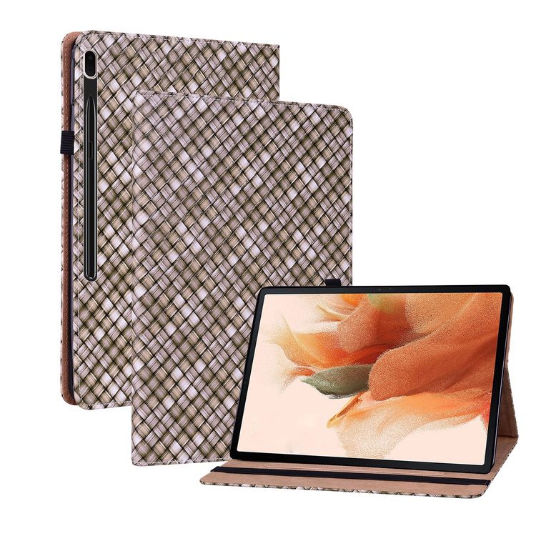 Samsung Galaxy Tab S8 Plus / S7 Plus Case Colour Weave - Brown