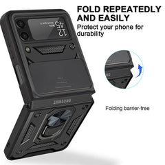 Samsung Galaxy Z Flip 3 5G Case With Sliding Camera Cover - Black