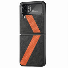 Samsung Galaxy Z Flip 4 5G Case Fiber Stitching Shockproof - Black