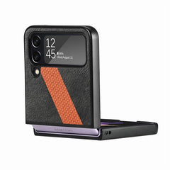 Samsung Galaxy Z Flip 4 5G Case Fiber Stitching Shockproof - Black