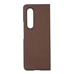 Samsung Galaxy Z Fold 4 5G Case Secure Carbon Fiber Texture - Brown