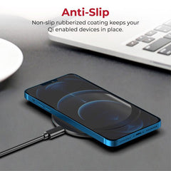 Wireless Charger Ultra Slim 15W Fast Charge Promate - Black