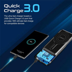 15W PROMATE 10000mAh Wireless Charging Power Bank Magnetic Qi